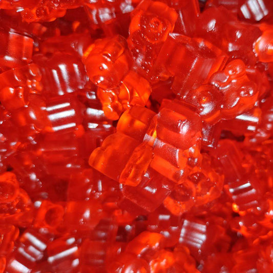 Cranberry vodka infused gummy bears