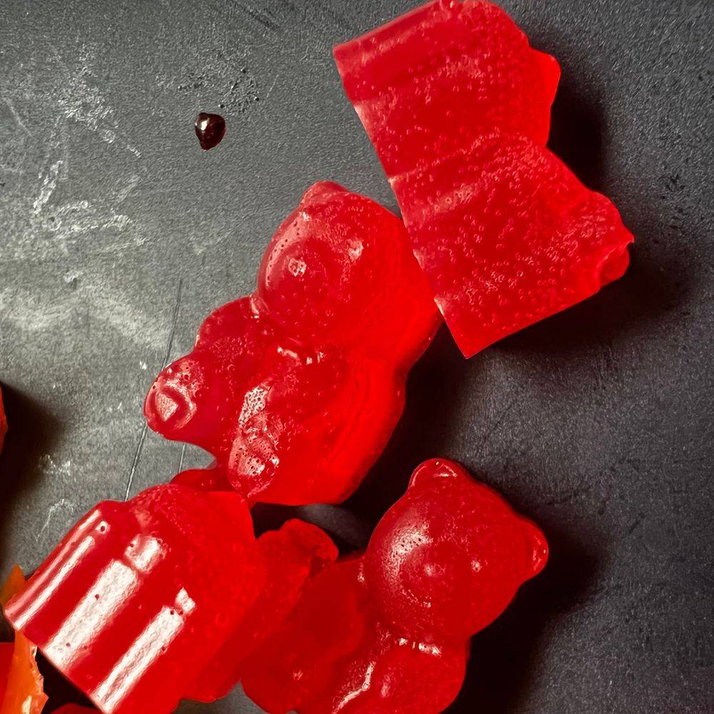 Strawberry Watermelon vodka infused gummy bears